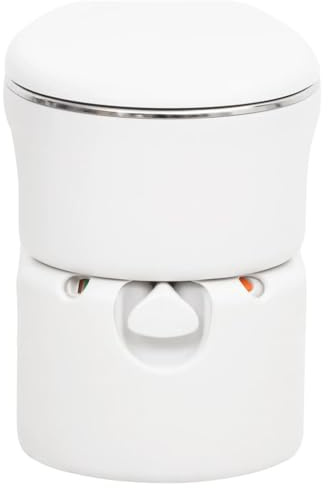 Generico Toilette Integrata da Campeggio Bianca 24x17 L HDPE e Acciaio,11.7kg,154409