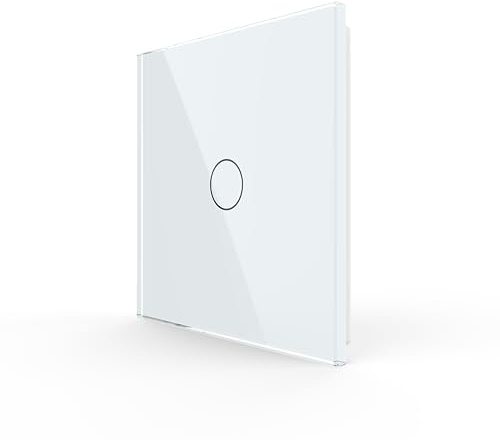 Kabellose Touch Funk Schalter | Erweiterung & Aufrüstung zur Wechselschaltung | Lichtschalter Wechselschalter Glasblende | Drahtlos Wireless (Kabelloser Schalter, Weiß)
