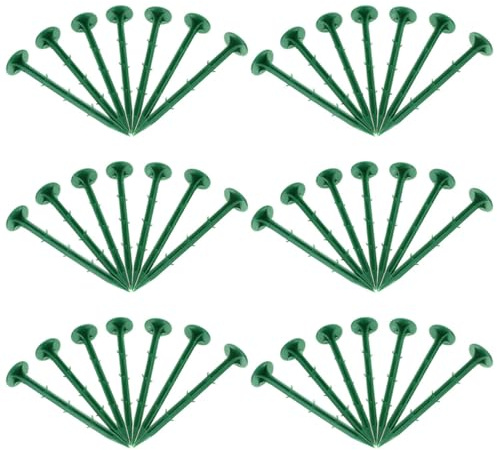Hemobllo Tuteurs de Jardin en Plastique Vert 11 CM 150 Pièces pour Fixation Grillage et Bordure Jardin Extérieur Usage Jardinage