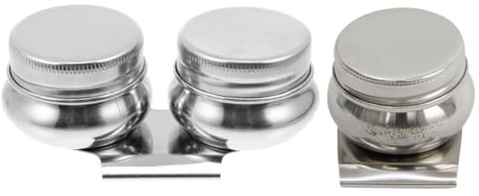 GATHINESS Set 2 Pezzi Contenitori in Acciaio Inox 304 per Pittura, Tazze per Immersione e Miscelazione Colori Coperchio, per Acquerelli e Trementina in attività Artistiche