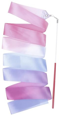 SDIUAKBV Nastri da Ballo Nastri da Danza Arcobaleno 2 m for Ragazze, for Ginnastica Artistica, Balletto, Bacchette Ballo, Streamer, Allenamento Sportivo per la Ginnastica(Color 1)