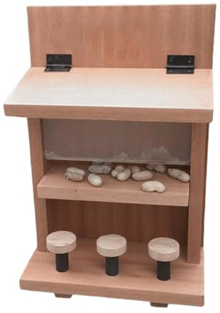 Mangeoire d'écureuil en bois - Tabouret pour l'alimentation des noix, station de bêtes en bois suspendu, maison de casse-croûte étanche | Distributeur d'arachide à ouverture pour arbre extérieur |