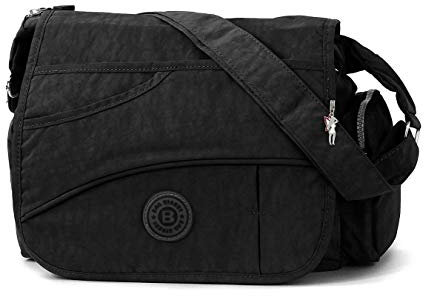 Schultertasche / Überschlagtasche / Umhängetasche / Laptoptasche schwarz