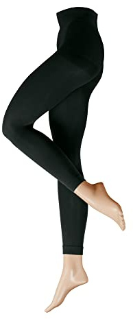 Nur Die Leggings 80 DEN Strumpfhose ohne Fuß Blickdicht warm extra breiter Komfortbund Damen, schwarz, S