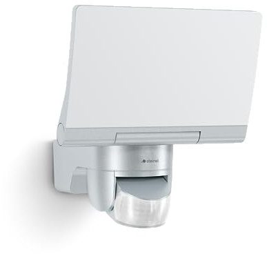 Steinel LED-Strahler XLED Home 2 S silber, Flutlicht, schwenkbar, 13,7 W, 180° Bewegungsmelder, 10 m Reichweite, 1550 lm, Mit Bewegungsmelder