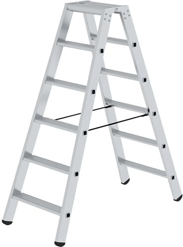 eurokraft pro | Scala a libro a gradini | salita su due lati | versione standard | 2 x 6 gradini