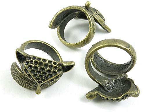 X6LL5G Schmuckanhänger Fuchs Antik-Bronzefarben antique bronze