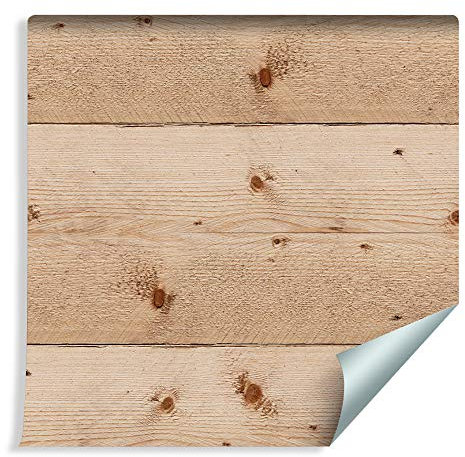Wallepic Papier peint intissé 10 m Planches en bois Aspect bois Papier peint intissé 1000 x 53 cm Papier peint mural pour salon chambre à coucher Décoration murale moderne