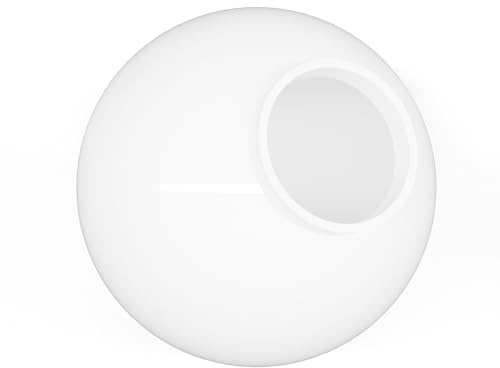 KASTLITE 10 White Acrylic Lamp Post Globe | Smooth Textured with 3.91 Fitter Neck | Manufactured in the USA