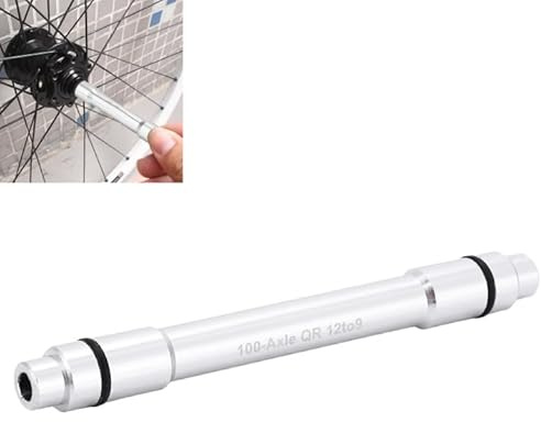 Bike Hub Adapter, Schnellspanner Bike Adapter, Fahrrad Steckachsen Nabenadapter 12 mm bis 9 mm Schnellspanner für Mountainbike Fahrrad Hinterradnaben(Silber)