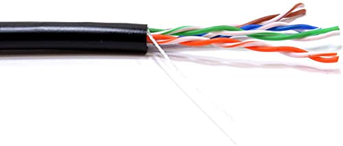 pace External Cat5e Solid Copper UTP Cable Duct Grade (PE) Outdoor 305m Box- Black