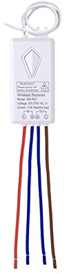 10A Mini-Empfänger für Thinkbee Funkschalter 230 V (nur Empfänger) | 433-MHz-Empfänger für Thinkbee 230-V-Funklichtschalter, 400.000 Schaltvorgänge,V0-flammhemmend,bis 400 m Reichweite im Freien