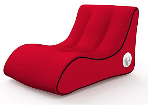 Automatische Aufblasbare Liege Mit Einem Schlüssel, Aufblasbares Liege-Luftsofa, Schnelles Aufblasen Der 50er Jahre, 250 Kg Bärengewicht, Verschleißfestes Material (Color : Claret, Size : 125 * 75CN)
