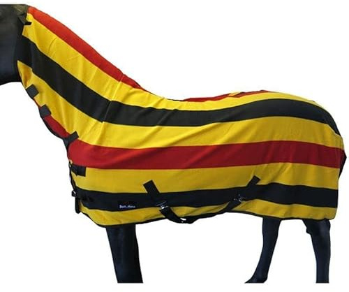 Horse Printed Cooler Fleece Rug - Pony Lightweight Breathable Travel Rug with Standard Neck - Protective Winter Riding Sheet for Fields Yard And Stable