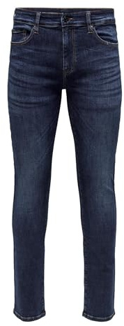 ONLY & SONS Slim Fit Jeans ONSLoom, Mörkblå denim, 29W / 34L
