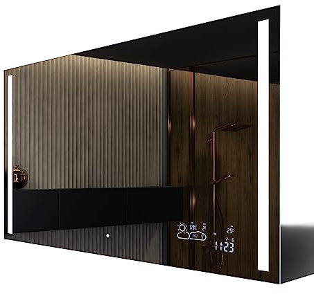 FORAM Badspiegel mit Beleuchtung - Led Spiegel Bad - 110x60 - Badezimmerspiegel Nach Maß - auf Individuelle Bestellung Gefertigt - Modernes Design - Ohne Rahmen