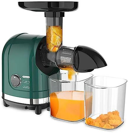 Piccolo spremiagrumi da Masticare, Estrattore di Succo a Freddo Polpa separata con Funzione inversa, Alta resa in Succo e Succo di Frutta e Verdura nutriente, per Frutta Intera e Verd