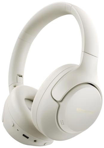 Boompods Orbit ANC Wireless Bluetooth Headphones - Over Ear Active Noise Cancelling Headphones, Lightweight Wireless Headset with Microphone & 18+ Hour Battery, USB-C Charging & Travel Case, Sand