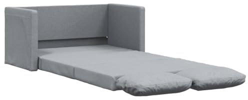 KTHLBRH Bodensofa mit Schlaffunktion Hellgrau 112x174x55 cm Stoff Wohnzimmersofa Büro-Sofa Schlafzimmersofa Lounge-Sofa fürs Wohnzimmer,Schlafzimmer,Gästezimmer