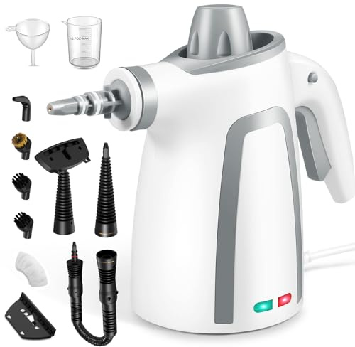 DONGYEMO Limpiador a Vapor de Alta presión con Control de gatillo, vaporizador de Mano para Limpiar baños, cocinas, automóviles, Muebles, Herramientas multisuperficie Incluidas para Eliminar