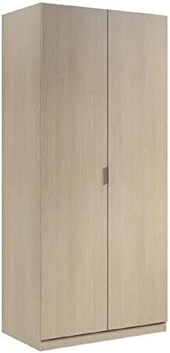 HOGAR24 ES - Armario Ropero 2 Puertas, Armario Dormitorio, Color Roble, Medidas: 81 cm (Ancho) x 180 cm (Alto) x 52 cm (Fondo)