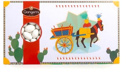 Gangemi - Confetti Nunziatina Bianchi con Mandorla Siciliana (CLASSICHE) - 500g (Bianco)