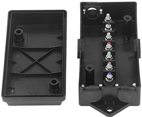 7 Way Trailer Junction Box, Trailer Waterproof Wire Junction Box Trailer Wiring Harness Kit Trailer Light and Wiring Kit for Rewiring RV Caravans Boat
