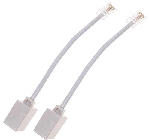 Hoement 2pezzi Adattatore Per Connessione Telefono Ethernet Trasmissione Efficiente e Stabile Design Pratico Per Utilizzo Con Dispositivi Telefonici Analogici