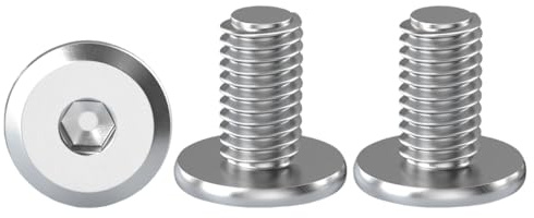 Drenky Edelstahl Schrauben M6x12mm Flachkopf-Innensechskantschraube Halbrundkopfschraube mit Innensechskant Edelstahl A2 V2A Maschinenschrauben Vollgewinde, 20 Stück