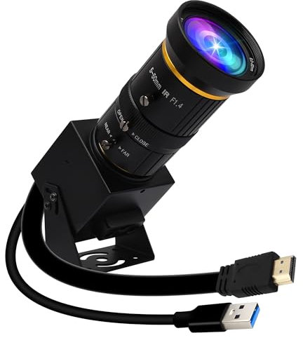 ALPCAM 4K USB Camera Video Conference Webcam with Monitor Port High Speed 60FPS USB3.0 Industrial Camera 10X Optical Zoom Camera Ultra HD 4K USB Camera for PC Computer H.264 Professional Camera