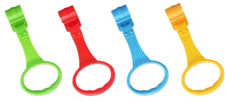 MIRKUZI Parques de juegos para bebé 4 piezas Anillo para cuna de bebé, multicolor, anillo para colgar, pulsera desmontable, ayuda al bebé a aprender a caminar y entrenar la fuerza del brazo