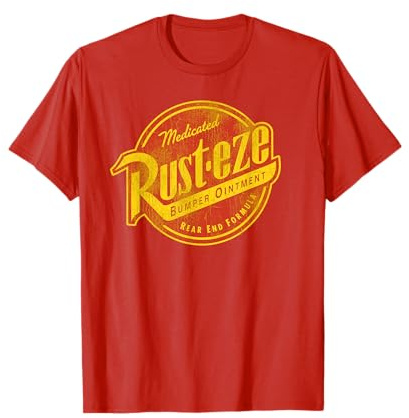 Disney Pixar Cars Vintage Rust-Eze Ointment Graphic Tee T-Shirt