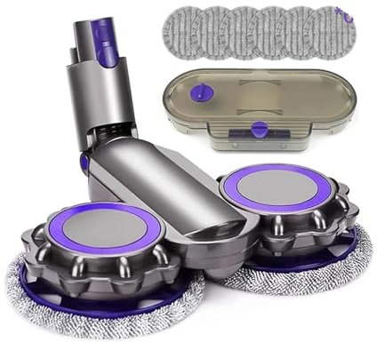 DEMULAX Spazzola for mop elettrica con sostituzione del serbatoio dell'acqua, for Dyson, for aspirapolvere V7 V8 V10 V11 V15 Accessori for mop in tessuto rimovibili Tappetino lavapavimenti robot aspir