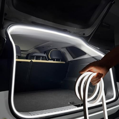 Kofferraum Lichtstreifen, 4m LED Kofferraum Streifen, Car Trunk Light Strip, kofferraumbeleuchtung led, Automatischer Sensor Tail Box Led Strip Lights für Auto Kofferraum Dekoration (Normale Version)