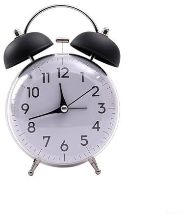 Robuster Doppelglocken-Wecker mit Nachtlicht, lauter Alarm für schwere Schläfer, perfekt für den täglichen Gebrauch (schwarz)