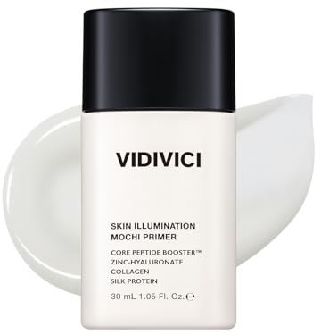 VIDIVICI Skin Illumination Mochi Primer 1.05 fl oz | K-Beauty Pore Blurring & Serum-Like Makeup Primer with 84% Skincare Ingredients, Pearl Soft Focus Effect, Hydrating & Makeup Gripping Base