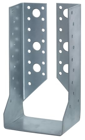 Heavy Duty Concealed Flange Multi‑Truss Joist Hanger (100mm & 150mm) Galvanized Steel Joist Bracket Timber & Masonry Face Fix Hidden Joist Hangers Bolted Or Nailed (10 Pack, 100mm)