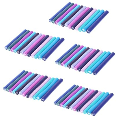 DIYEAH 60pcs Constellation Polymer Clay Rod Sticks for Nail Art Jewellery Hair Accessory DIY Craft Bar Kit Bright Colours Cuttable Polymer Clay