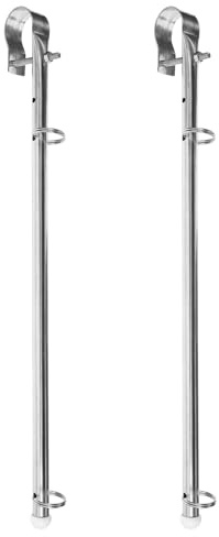 ARTSEWPLY Lot de 2 Mâts de Pavillon pour Yacht en Acier Inoxydable Support de Pavillon Marin Résistant aux Intempéries Accessoires pour Bateau de Pêche et Voilier Montage Simple et