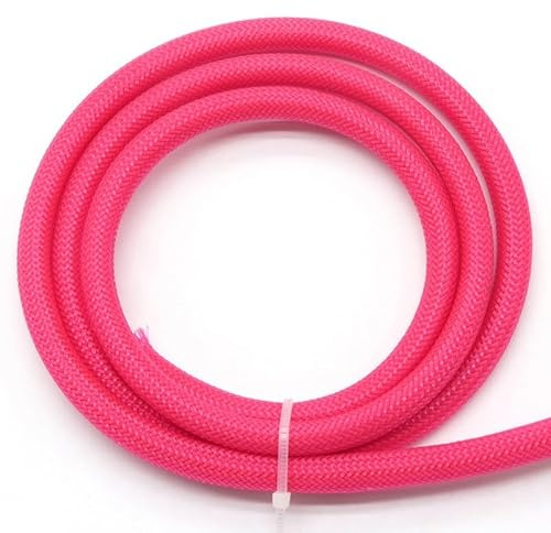 Manicotto for cavo espandibile in PET da 1 pz 4 mm - Guaina di protezione in filo intrecciato ad alta densità for cavi e fili(UV Pink,3METER)