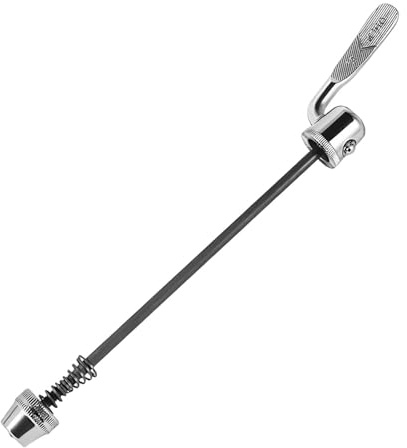 Bike Wheel Skewers, 1 Pcs Steel for Turbo Trainer Skewer, Silver Bike Quick Release Suitable for Turbo Trainers, Universal Bicycle Quick-Release Lever Road Bikes/Mountain Bikes/Hybrid Models (Silver)