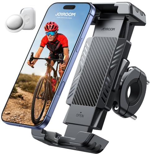 JOYROOM 2026 Handyhalterung Fahrrad [versteckter Tracker-Aufbewahrung] Handyhalter Motorrad [1S Schnellverriegelung],Universal Handy Halterung Lenker für Rennrad MTB E-Scooter für 5.8–7 Smartphone