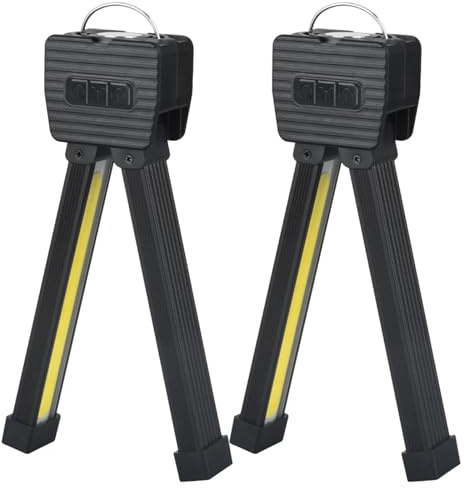 Vexnaro Lampe de Gym pour Posing, Lampe de Travail LED Rechargeable Magnétique avec 4 Modes d'Éclairage, Variateur à 7 Vitesses, Pliage à 180 Degrés pour Posing, Fitness, Garage, Camping, Urgence (2)