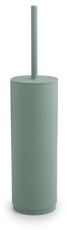 Gedy Sharon Scopino Bagno WC in Plastica Leggera e Resistente Colore Verde Salvia Opaco, Scopino WC con Ciuffo in Setole Nere in Nylon, Scopino Bagno da Appoggio, Portascopino 100% Made in Italy