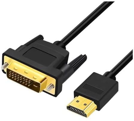 4K HDMI To DVI Cable, DVI To HDMI Bidirectional Adapter Cable, High Speed Video Audio Converter Cord, Suitable For Projectors, Laptops(5m)