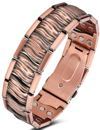 Jeracol Copper Bracelets for Men,Ultra Strength Magnetic Bracelet