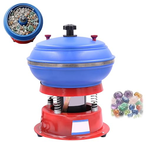 Koyike Pulitrice Vibrante Professionale 3.5L con Vitesse 2500RPM, Buratto per Lucidare Gioielli E Metalli, Macchina di Finitura Ad Alta Frequenza per Componenti Tecnici.
