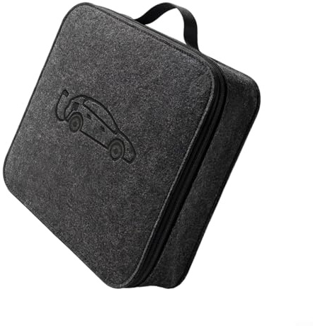 Cavo di ricarica per auto elettrica, scatola organizer impermeabile per accessori di ricarica e cavi, materiale in feltro con base antiurto, adatta per bagagliaio e garage (B)
