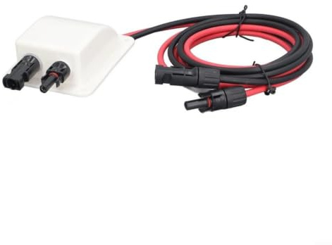 Wodsty Cavo solare IP68 doppio per camper, barca, cavo di prolunga da 2 m, passacavo per tetto, raccordo impermeabile in ABS (bianco)