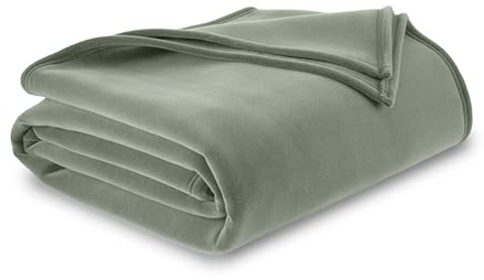 Vellux Original Queen Blanket - Soft Nylon Insulated Blanket for Bed Couch - Lightweight Machine Washable All Season - Pet Friendly Durable Wont Pill or Lint - 90x90 – Sage Green